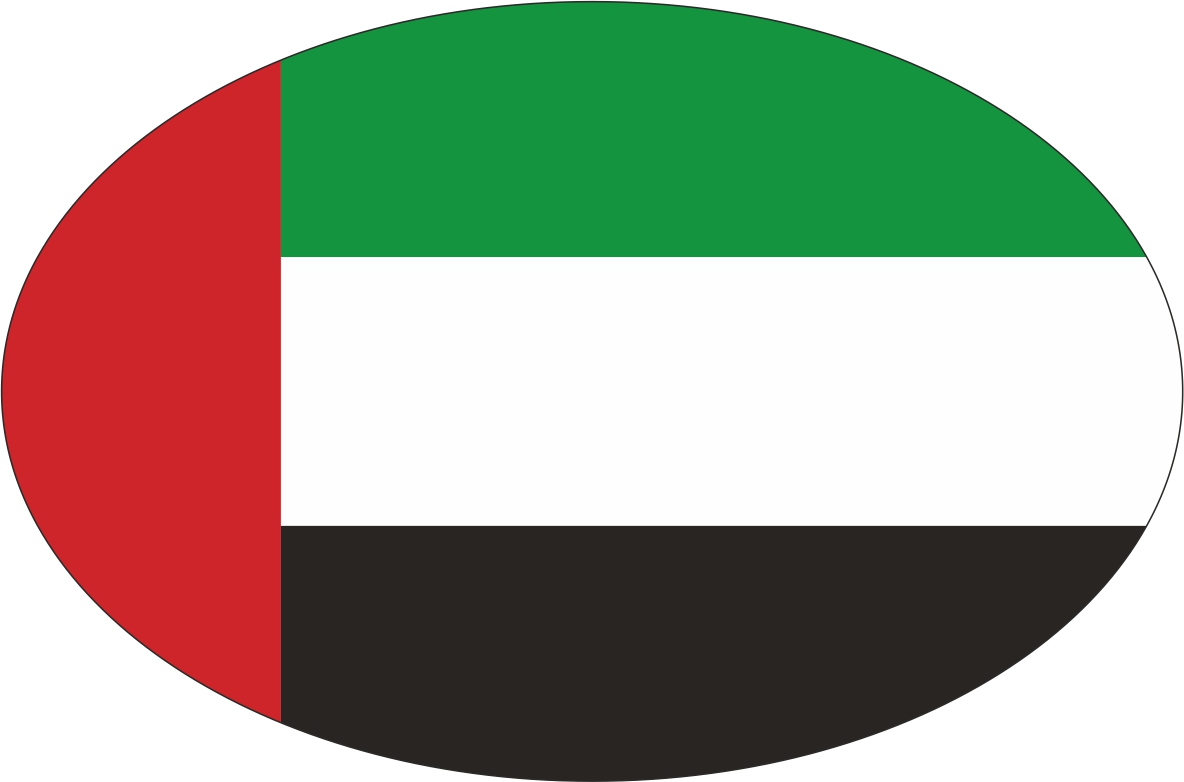 Vereinigte Arabischen Emirate | Aufkleber in ovaler Form Vereinigte Arabischen Emirate | Aufkleber in ovaler Form