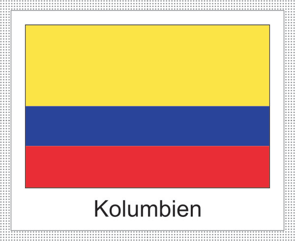 Kolumbien | Aufkleber mit weissem Design Kolumbien | Aufkleber mit weissem Design