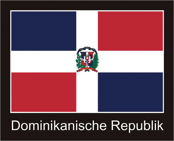 Dominican Republic | Sticker with black design Dominican Republic | Sticker with black design