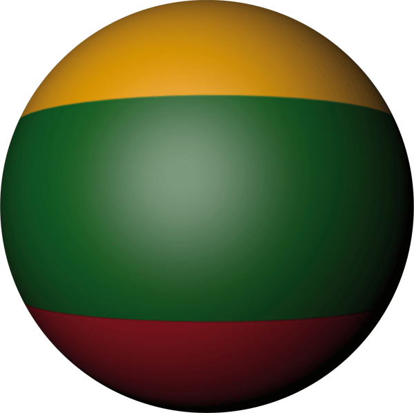 Lithuania | Sticker in ball shape Lithuania | Sticker in ball shape