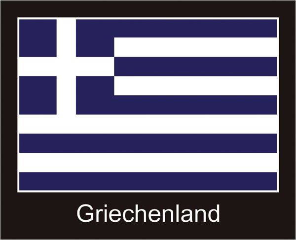 Griechenland | Aufkleber mit schwarzem Design Griechenland | Aufkleber mit schwarzem Design