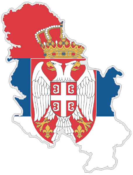 Serbia | Flag cut to Contour Serbia | Flag cut to Contour