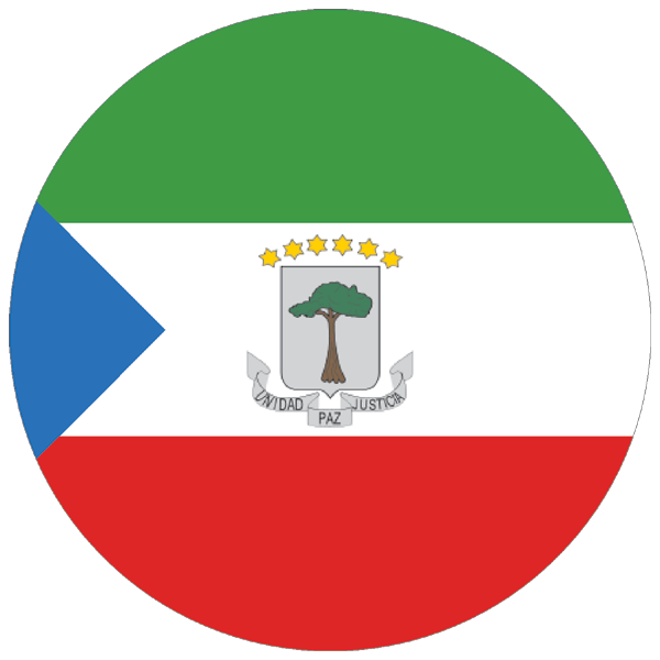 Equatorial Guinea | round cut sticker Equatorial Guinea | round cut sticker