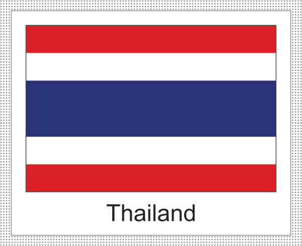 Thailand | Aufkleber mit weissem Design Thailand | Aufkleber mit weissem Design