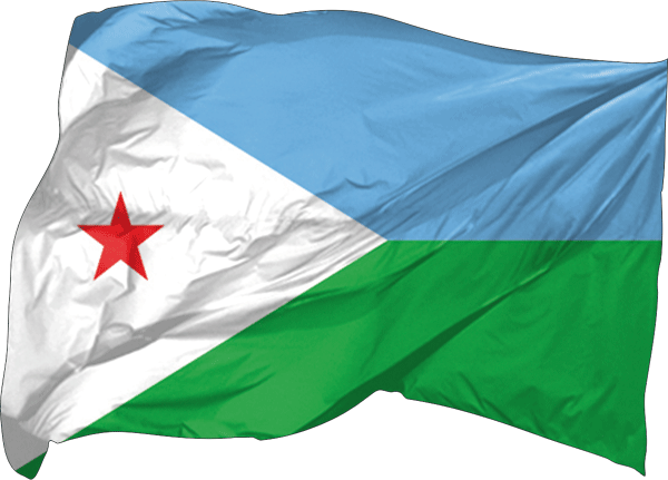 Djibouti | waving flag as sticker Djibouti | waving flag as sticker