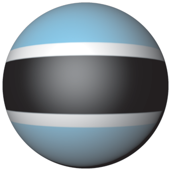 Botswana | Sticker in ball shape Botswana | Sticker in ball shape