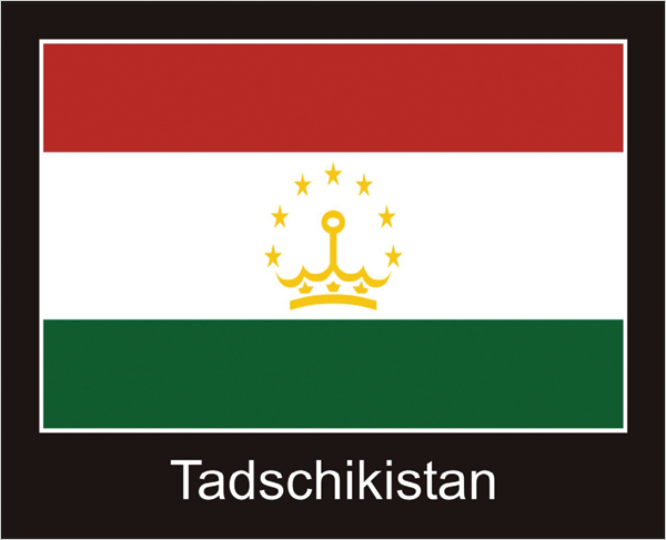 Tadschikistan | Aufkleber mit schwarzem Design Tadschikistan | Aufkleber mit schwarzem Design