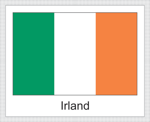 Flagge | Irland -weisses Design Flagge | Irland -weisses Design
