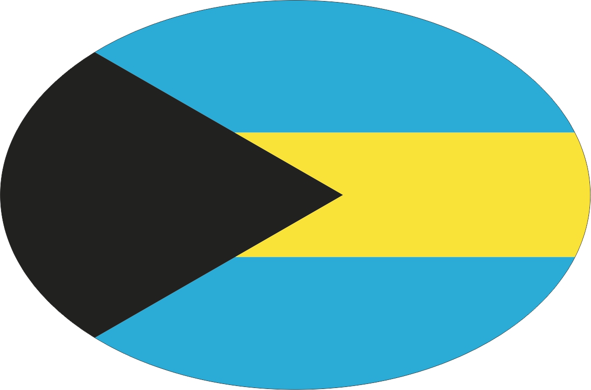 Bahamas | Aufkleber in ovaler Form Bahamas | Aufkleber in ovaler Form