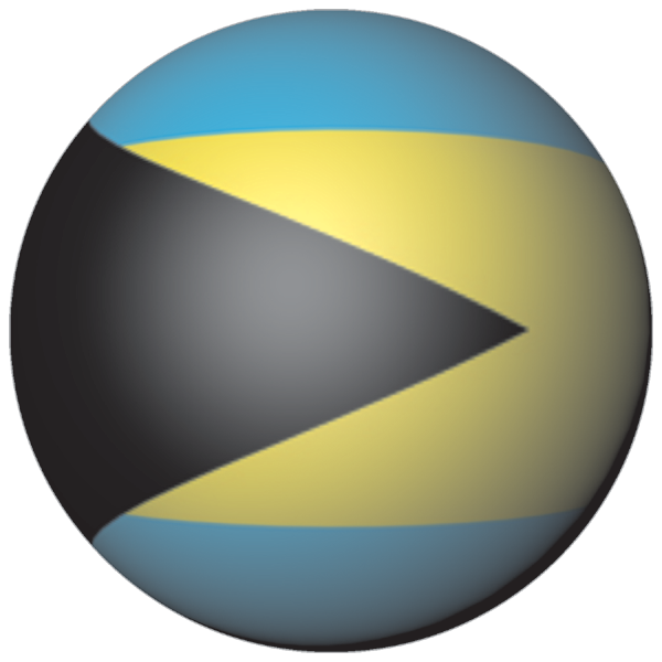 Bahamas | Sticker in ball shape Bahamas | Sticker in ball shape