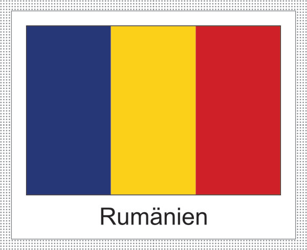 Rumänien | Aufkleber mit weissem Design Rumänien | Aufkleber mit weissem Design