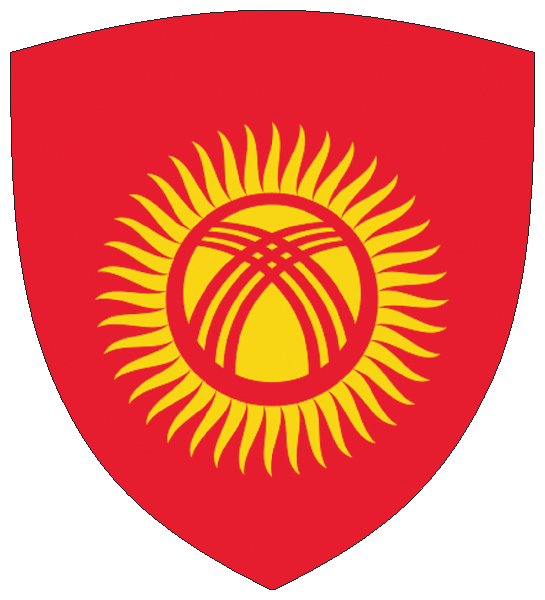 Kirgisistan | Flagge -wappenförmig Kirgisistan | Flagge -wappenförmig