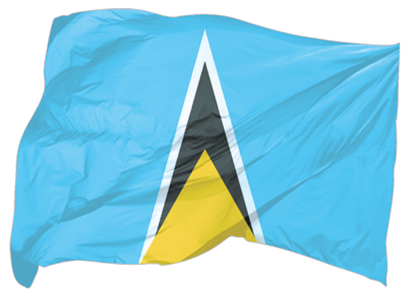 St. Lucia | waving flag as sticker St. Lucia | waving flag as sticker