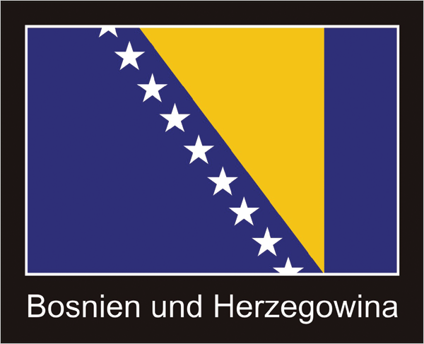 Bosnia and Herzegovina | Sticker with black design Bosnia and Herzegovina | Sticker with black design