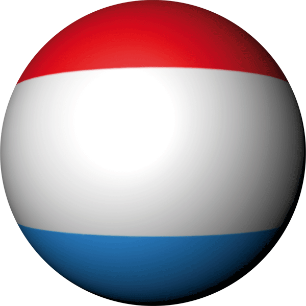 Luxembourg | Sticker in ball shape Luxembourg | Sticker in ball shape