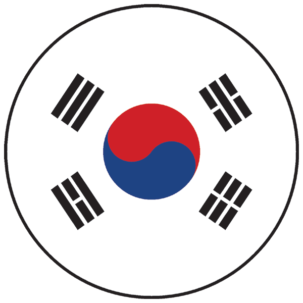 Südkorea | rund geschnittener Aufkleber Südkorea | rund geschnittener Aufkleber