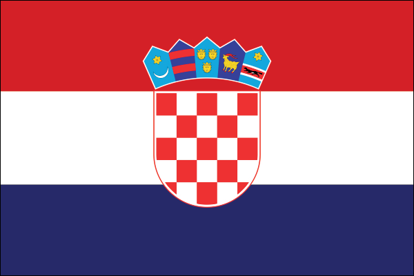 Kroatien | Flagge -gleiche Größe Kroatien | Flagge -gleiche Größe