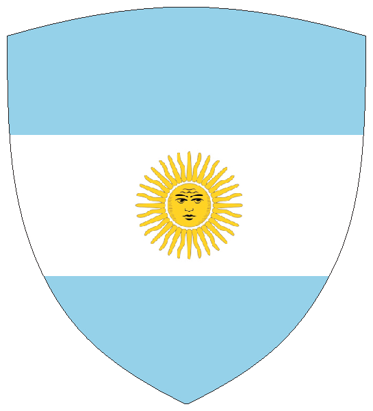 Argentinien | Flagge -wappenförmig Argentinien | Flagge -wappenförmig