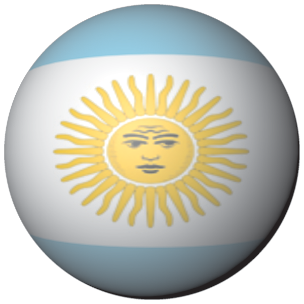 Argentinien | Aufkleber in Kugelform Argentinien | Aufkleber in Kugelform