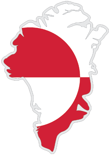 Greenland | Flag cut to Contour Greenland | Flag cut to Contour