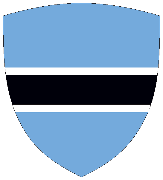 Botswana | Flagge -wappenförmig Botswana | Flagge -wappenförmig