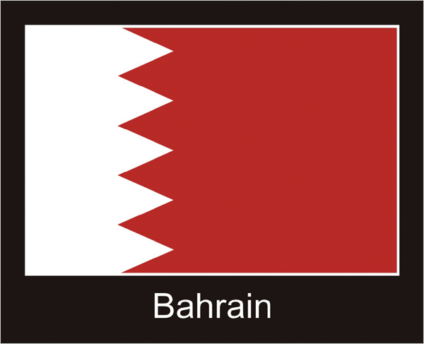 Flagge | Bahrain -schwarzes Design Flagge | Bahrain -schwarzes Design