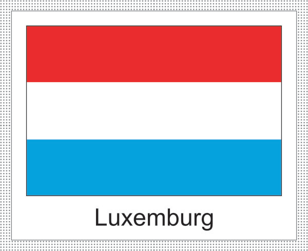 Flagge | Luxemburg -weisses Design Flagge | Luxemburg -weisses Design