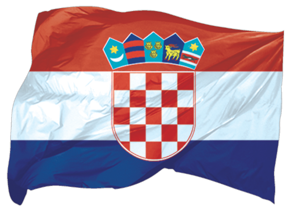 Kroatien | wehende Flagge als Aufkleber Kroatien | wehende Flagge als Aufkleber