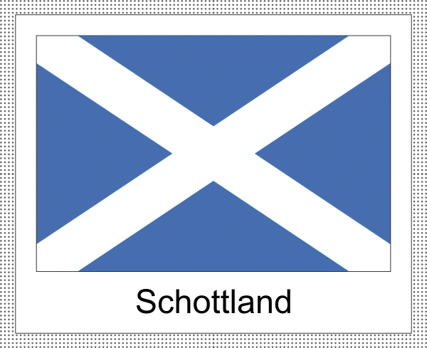 Flagge | Schottland -weisses Design Flagge | Schottland -weisses Design