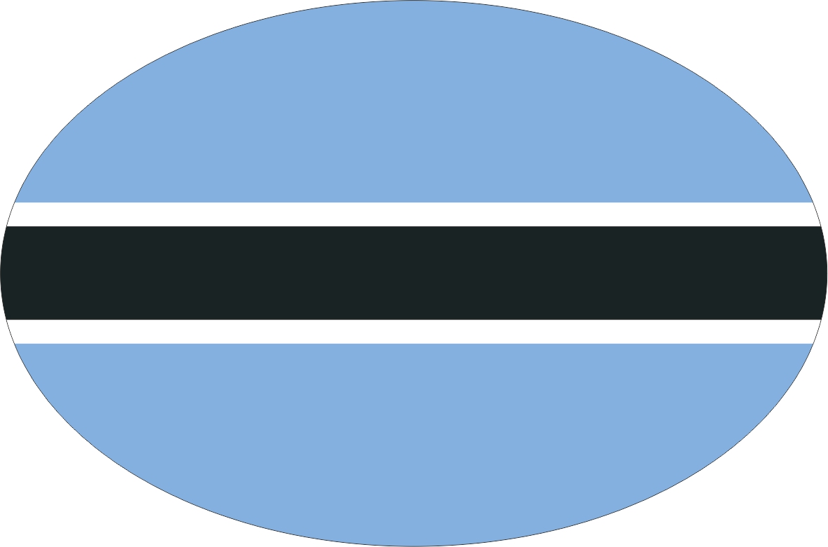 Botswana | Aufkleber in ovaler Form Botswana | Aufkleber in ovaler Form