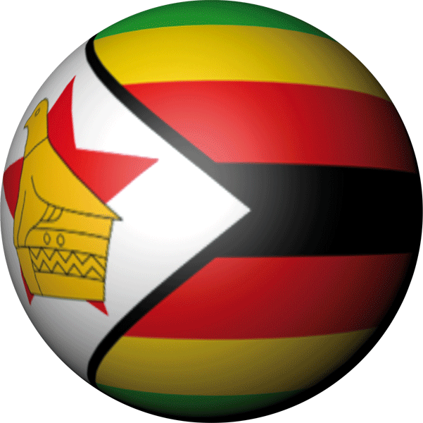 Zimbabwe | Sticker in ball shape Zimbabwe | Sticker in ball shape
