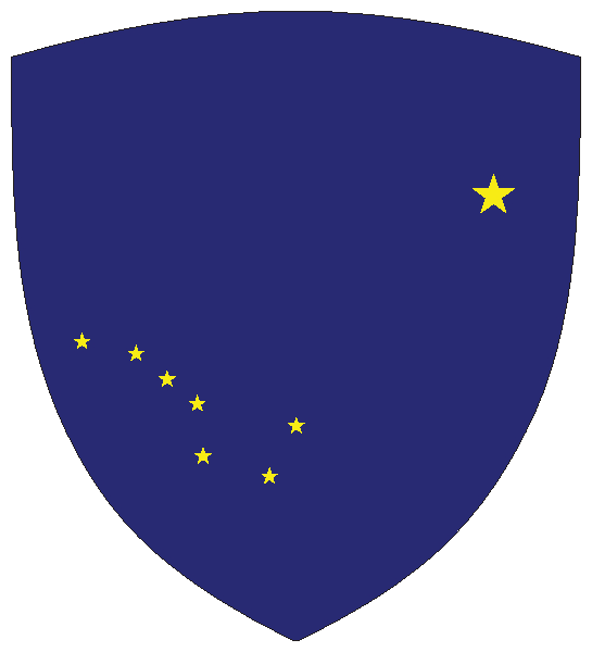 Alaska | Flagge -wappenförmig Alaska | Flagge -wappenförmig
