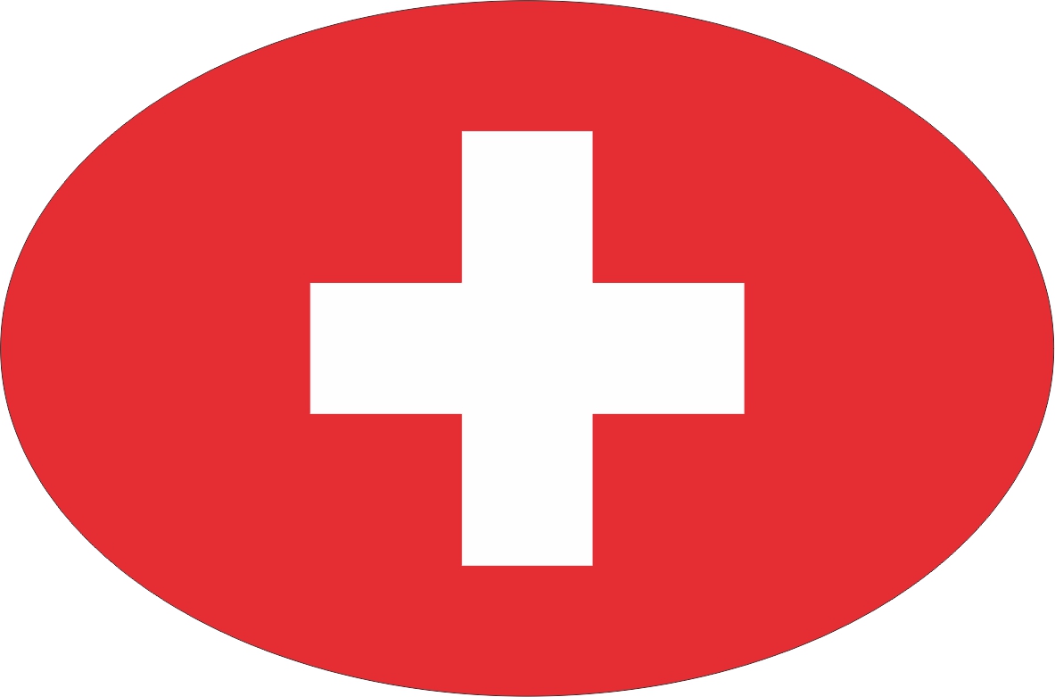 Switzerland | sticker in oval shape Switzerland | sticker in oval shape
