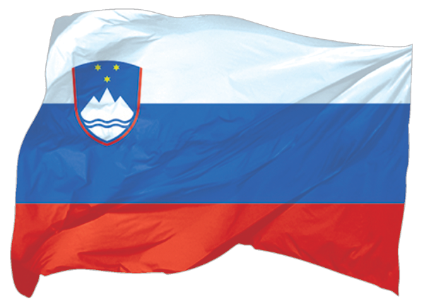 Slowenien | wehende Flagge als Aufkleber Slowenien | wehende Flagge als Aufkleber