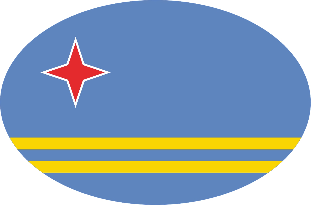 Aruba | Aufkleber in ovaler Form Aruba | Aufkleber in ovaler Form