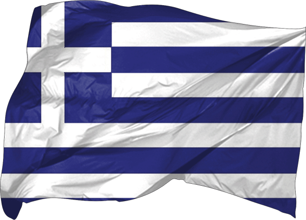 Griechenland | wehende Flagge als Aufkleber Griechenland | wehende Flagge als Aufkleber
