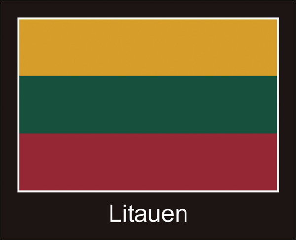 Flagge | Litauen -schwarzes Design Flagge | Litauen -schwarzes Design