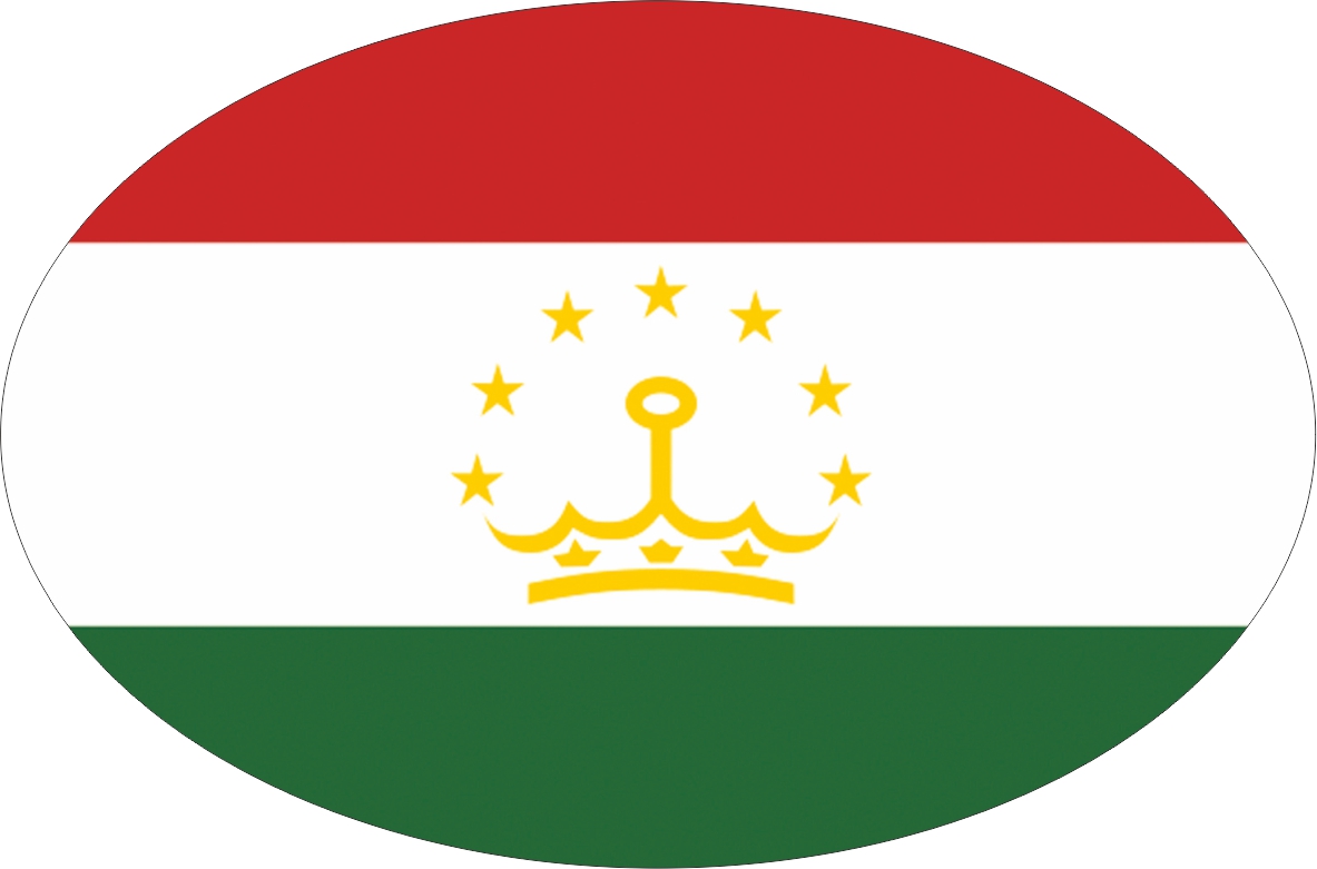 Tajikistan | sticker in oval shape Tajikistan | sticker in oval shape