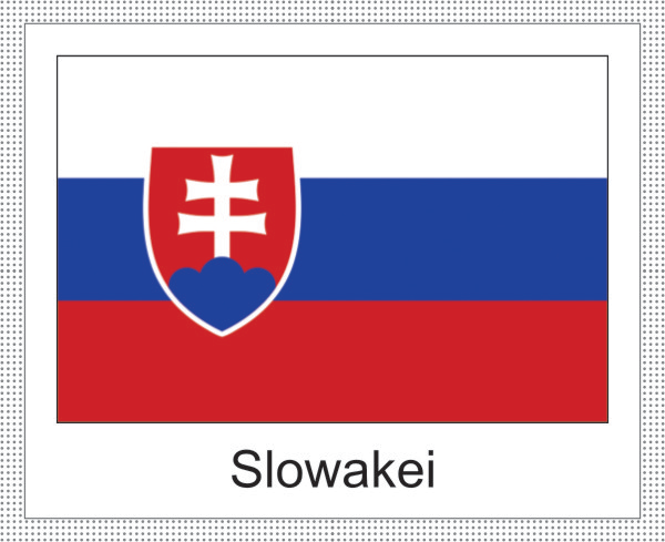 Slowakei | Aufkleber mit weissem Design Slowakei | Aufkleber mit weissem Design