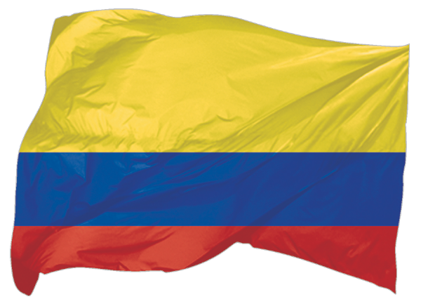 Kolumbien | wehende Flagge als Aufkleber Kolumbien | wehende Flagge als Aufkleber