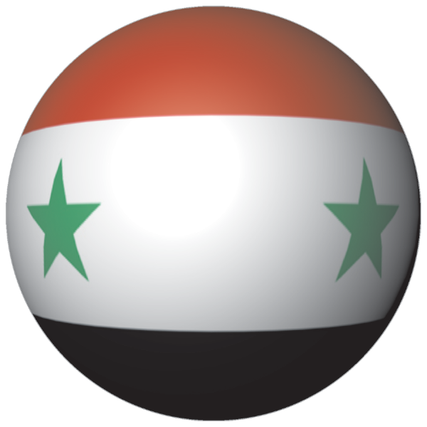 Syria | Sticker in ball shape Syria | Sticker in ball shape