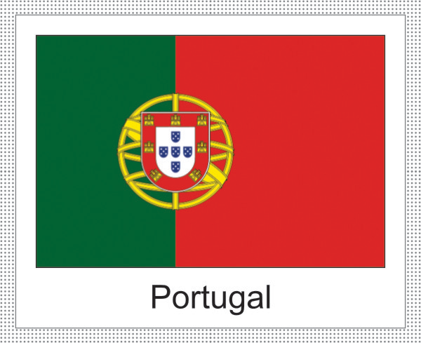 Portugal | Aufkleber mit weissem Design Portugal | Aufkleber mit weissem Design
