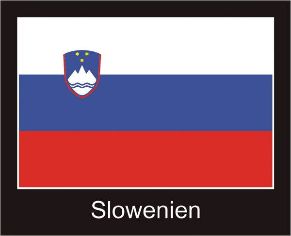 Flagge | Slowenien -schwarzes Design Flagge | Slowenien -schwarzes Design