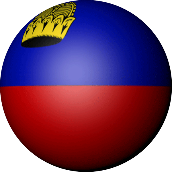 Liechtenstein | Sticker in ball shape Liechtenstein | Sticker in ball shape