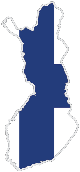 Finnland | Auf Contour geschnittene Flagge Finnland | Auf Contour geschnittene Flagge
