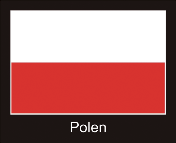 Flagge | Polen -schwarzes Design Flagge | Polen -schwarzes Design