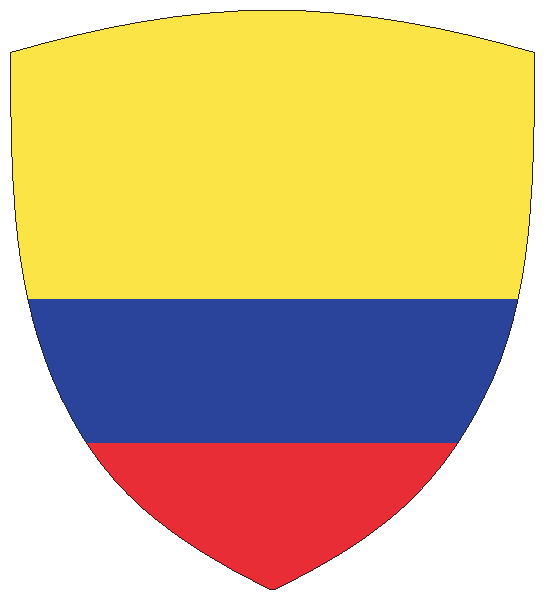 Kolumbien | Flagge -wappenförmig Kolumbien | Flagge -wappenförmig