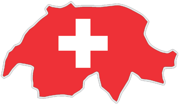 Schweiz | Auf Contour geschnittene Flagge Schweiz | Auf Contour geschnittene Flagge