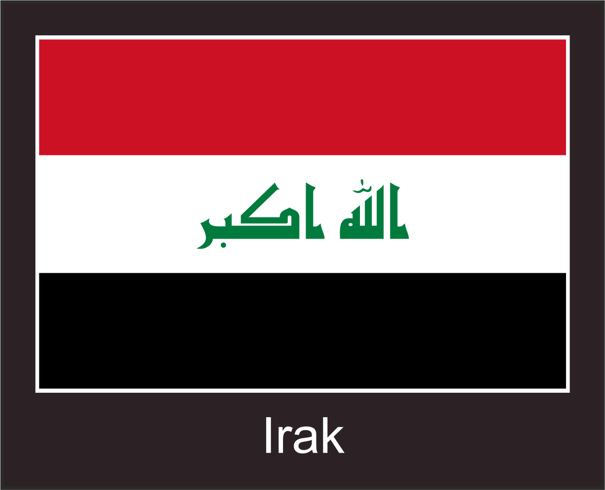 Iraq | Sticker with black design Iraq | Sticker with black design