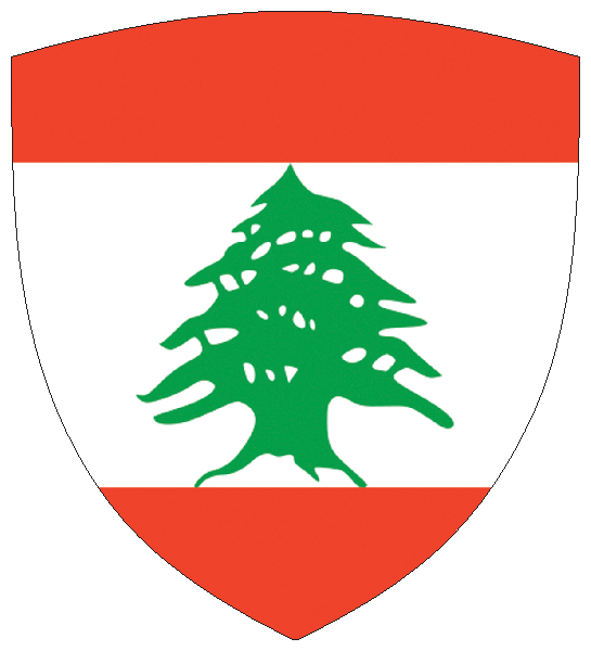 Libanon | Flagge -wappenförmig Libanon | Flagge -wappenförmig